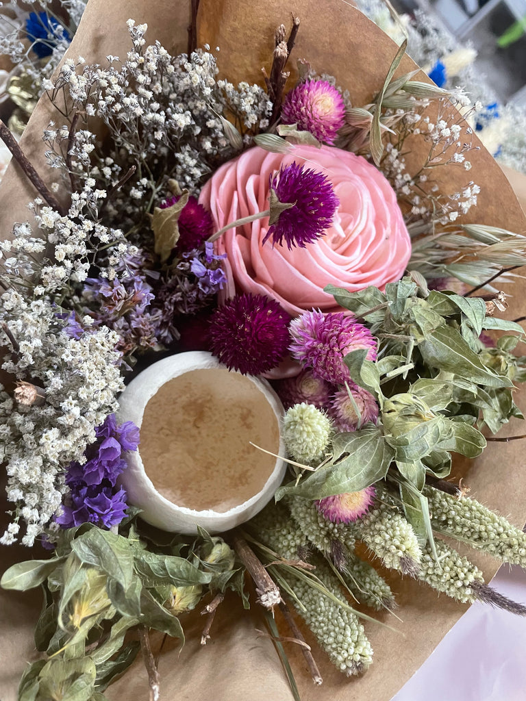 Dried- Pink Rose Bouquet