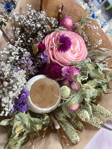 Dried- Pink Rose Bouquet