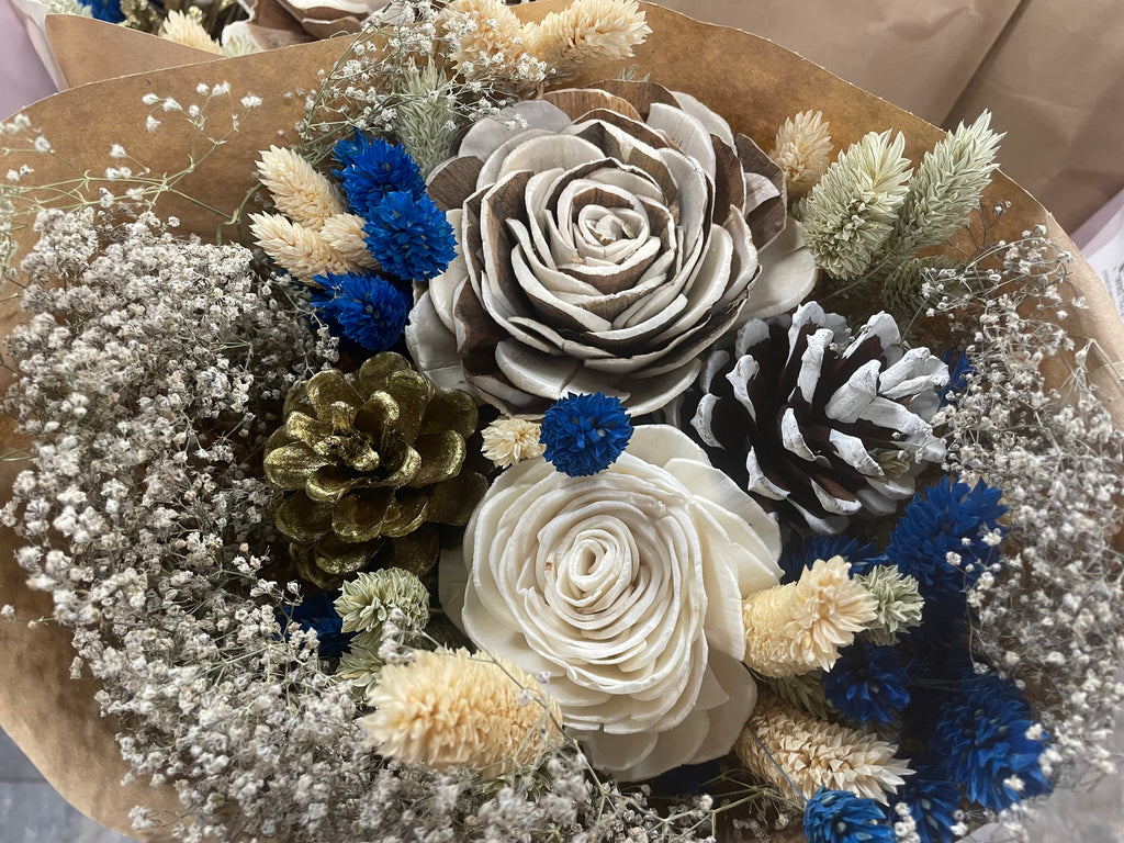 Dried- Blue Winter Bouquet