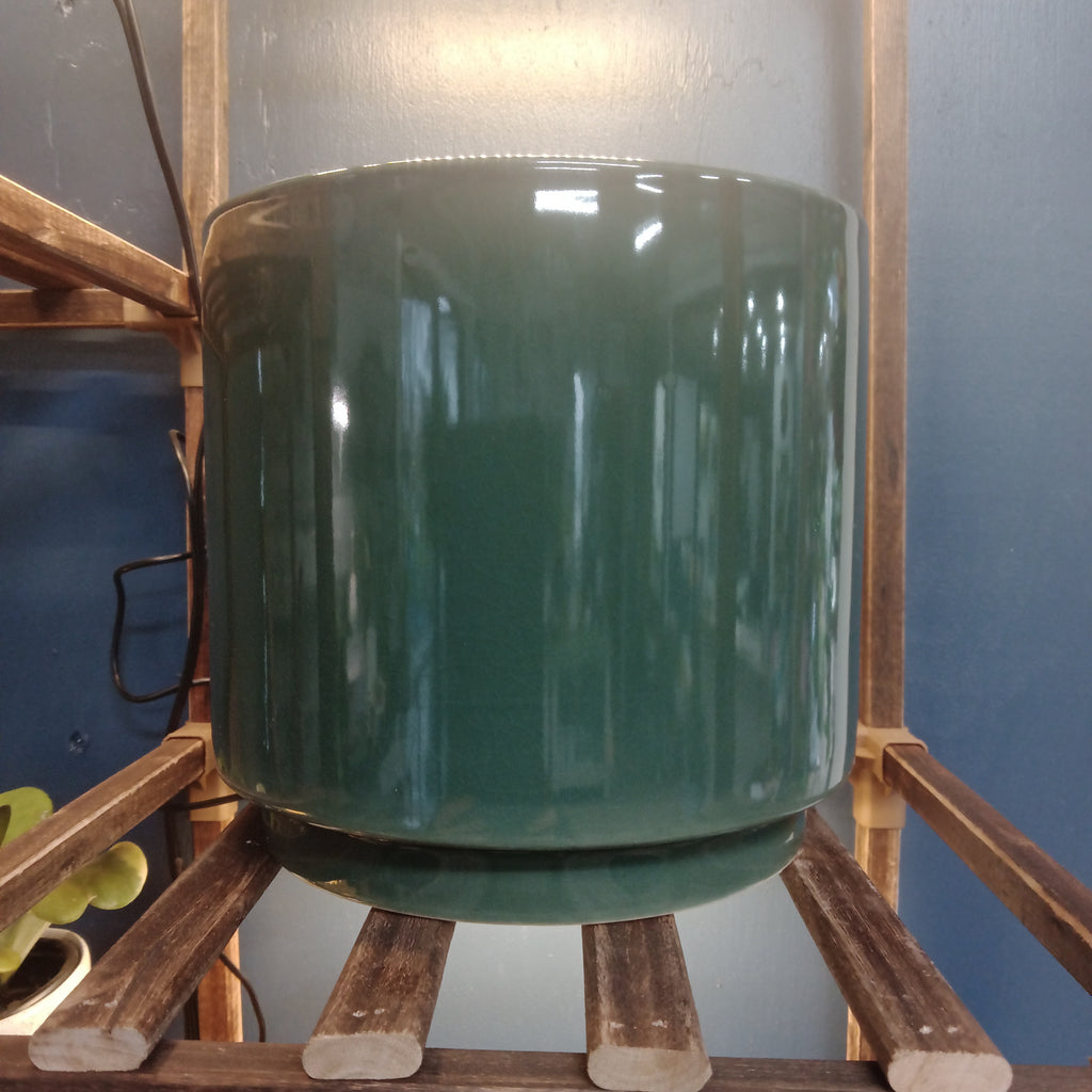 Hunter Green Glaze Pot