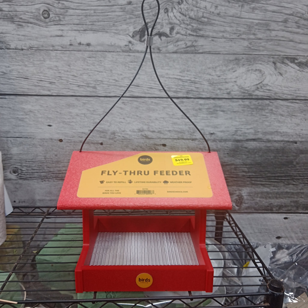 Fly Thru Bird Feeder (Red)