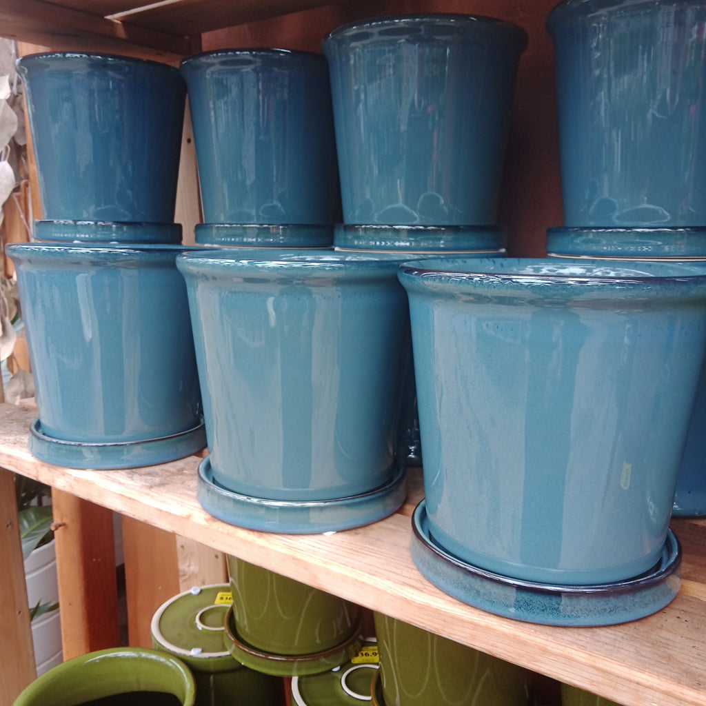 Blue Reactive Glaze Pot