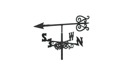Wrought Iron Arrow Weathervane & Directions